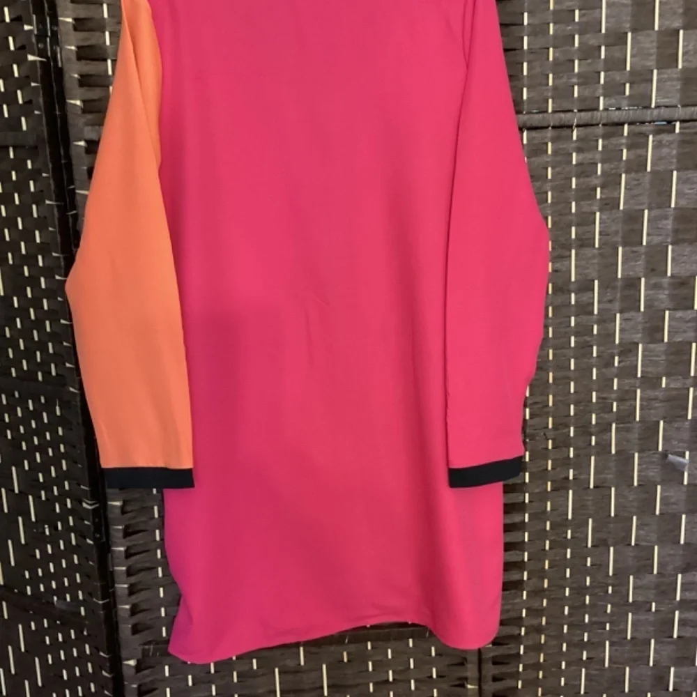 V-Neck Knee Long Sleeve Dress ( Multicolor)